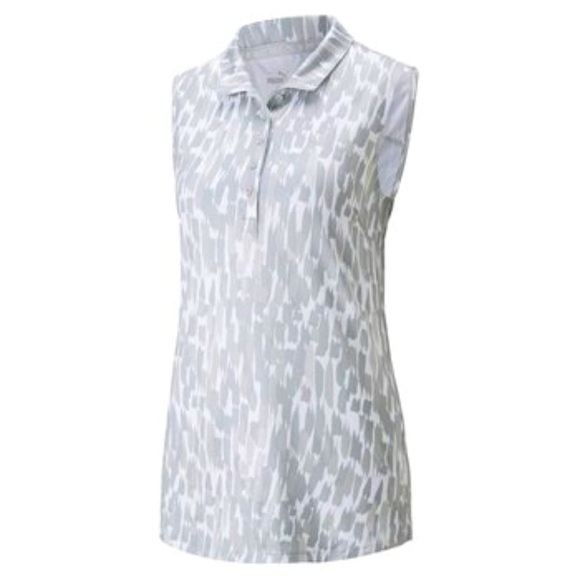 NWT PUMA Cloudspun Three Brush Sleeveless Polo Golf Shirt - XS - Picture 1 of 11